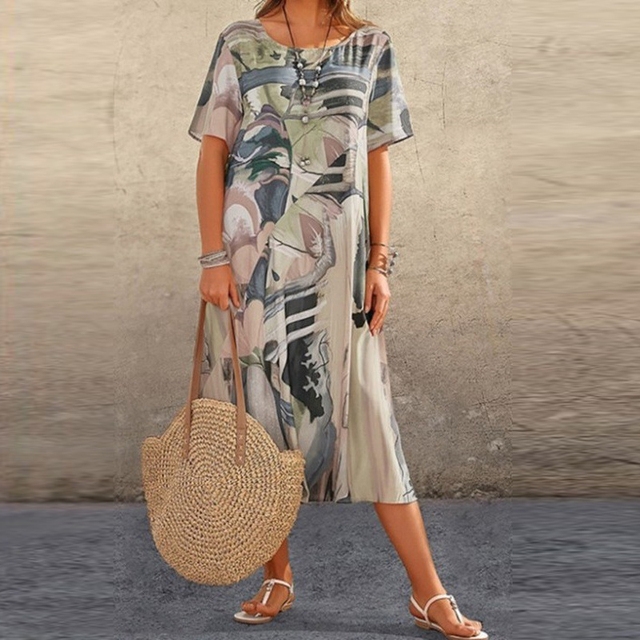LANA| ROBE ABSTRAITE CONFORTABLE