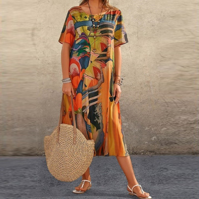 LANA| ROBE ABSTRAITE CONFORTABLE