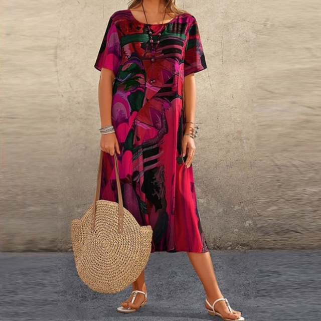 LANA| ROBE ABSTRAITE CONFORTABLE