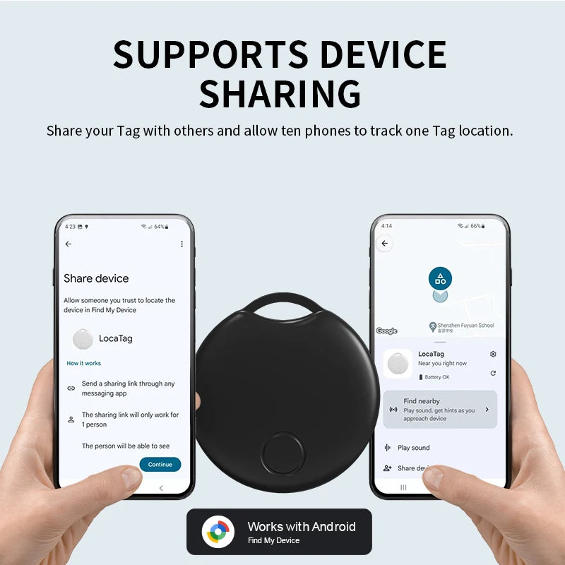 Rsh rastreador gps inteligente para etiqueta android, funciona com android, google, encontrar meu aplicativo, localizador de chave, etiqueta inteligente para xiaomi samsung