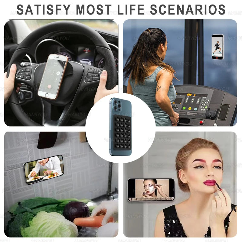 1Pc Sticky Phone Grip Silicone Suction Pad octobuddy Phone Accessories Mobile Silicone Suction Cup Rubber Suction Phone Holders