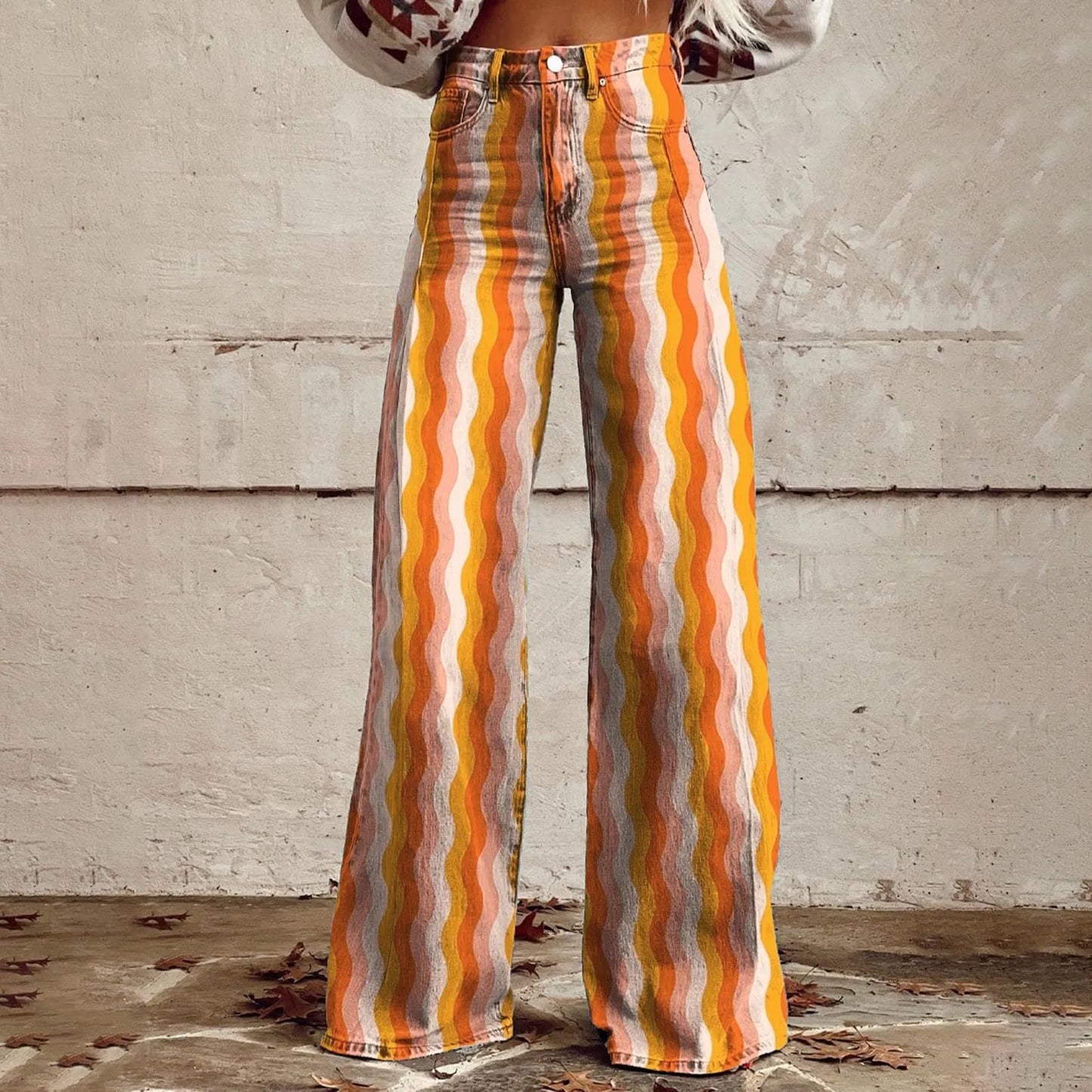 Vintage Boho Pantalon– Style Rétro Unique