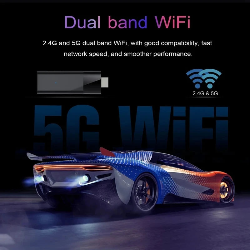 Clé TV intelligente Q12 8K Android 14, boîtier TV Allwinner H313, double Wifi 5G 8 go 32 go 64 go 128 go, lecteur multimédia BT Google Voice décodeur