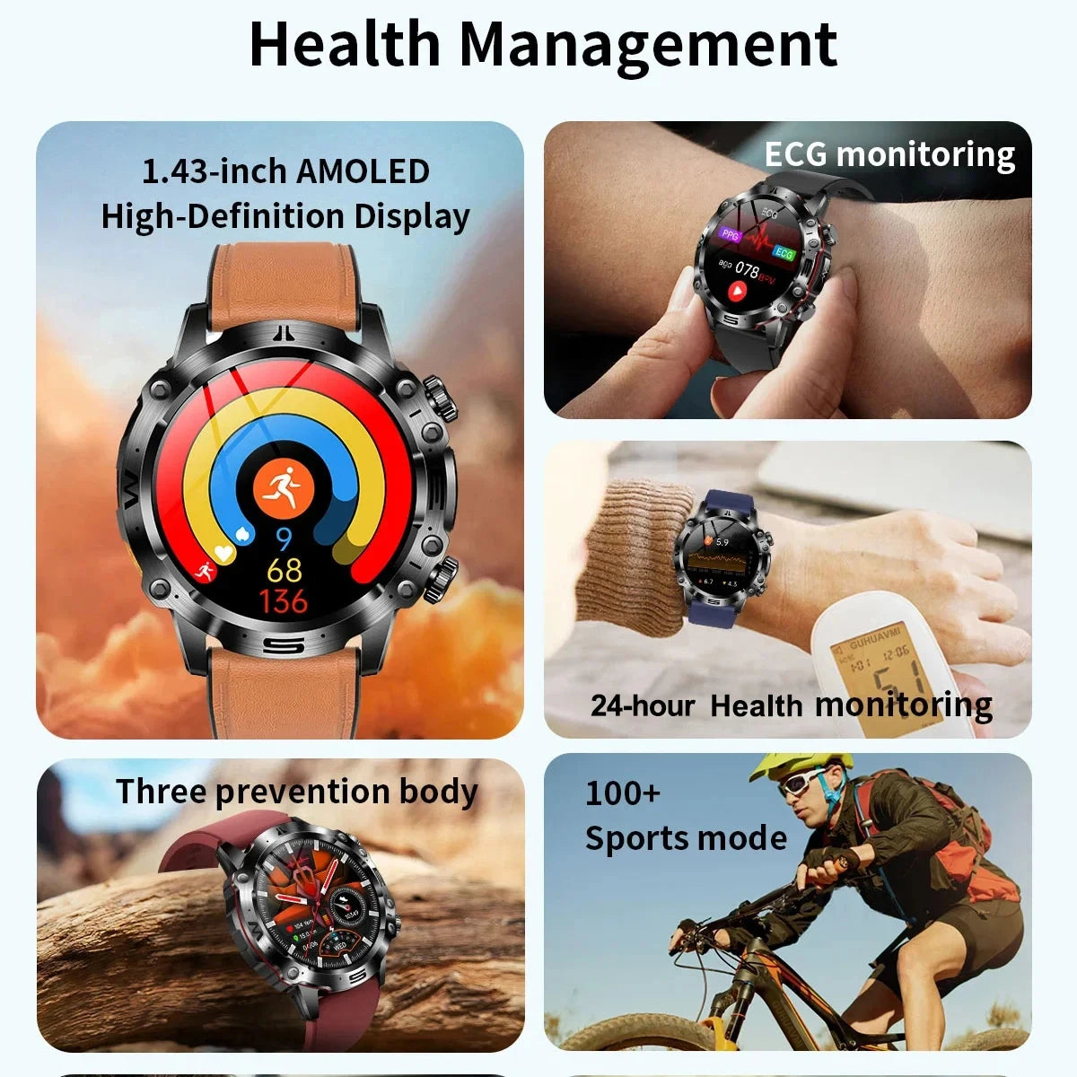 2025 New For Huawei Laser Therapy Blood Lipids Uric Acid Smart Watch Men ECG+PPG Precise Blood pressure Health Monitor Watches
