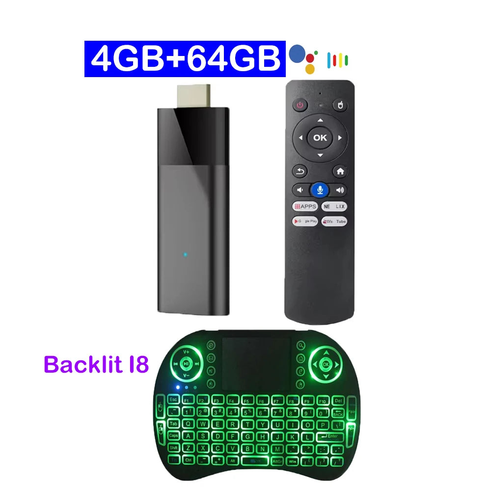 Clé TV intelligente Q12 8K Android 14, boîtier TV Allwinner H313, double Wifi 5G 8 go 32 go 64 go 128 go, lecteur multimédia BT Google Voice décodeur