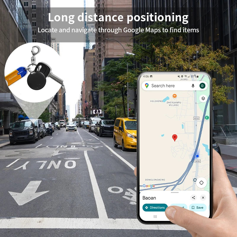 Rsh rastreador gps inteligente para etiqueta android, funciona com android, google, encontrar meu aplicativo, localizador de chave, etiqueta inteligente para xiaomi samsung