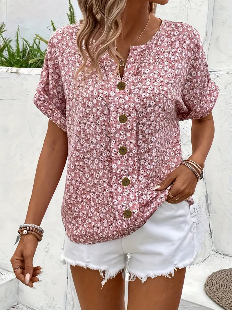 CHARLOTTE | blouse à boutons floraux