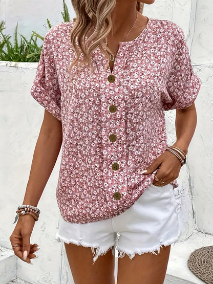 CHARLOTTE | blouse à boutons floraux