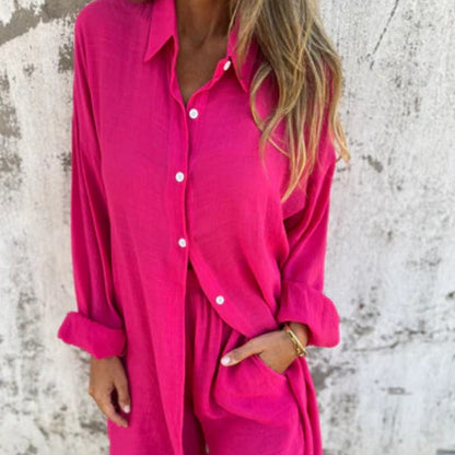 DONNA | Blouse élégante à manches longues et short