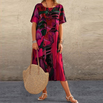 LANA| ROBE ABSTRAITE CONFORTABLE