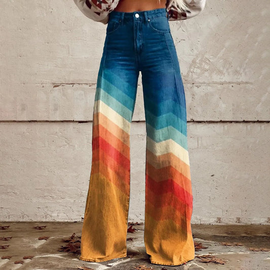 Vintage Boho Pantalon– Style Rétro Unique