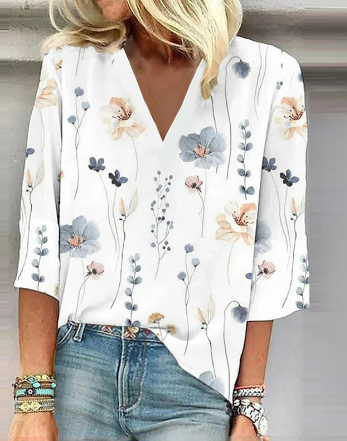 NICOLE | T-shirt avec fleurs botaniques